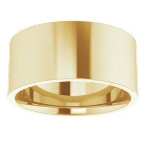 18K Yellow Or White Or Rose Gold Lightweight Comfort-Fit Flat Band