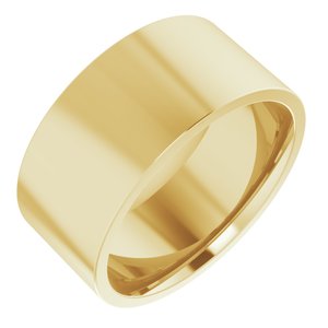 18K Yellow Or White Or Rose Gold Lightweight Comfort-Fit Flat Band