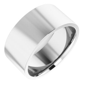 18K Yellow Or White Or Rose Gold Lightweight Comfort-Fit Flat Band