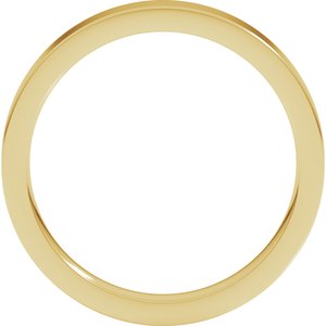 14K Yellow Gold 3 Mm Flat Comfort Fit Band Size 3.5