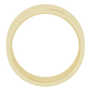 18K Yellow Or White Or Rose Gold Lightweight Comfort-Fit Flat Band