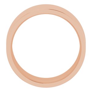 18K Yellow Or White Or Rose Gold Lightweight Comfort-Fit Flat Band