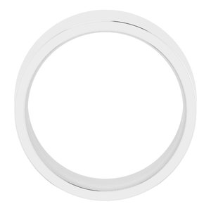 18K Yellow Or White Or Rose Gold Lightweight Comfort-Fit Flat Band