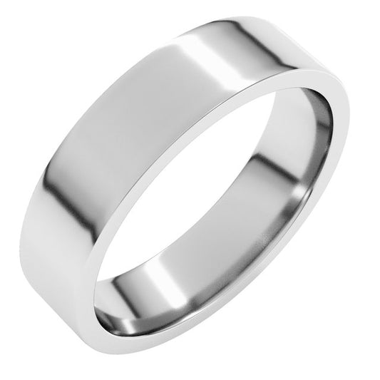 14K Rose Gold Or Sterling Silver Or Platinum Lightweight Flat Comfort Fit Light Band