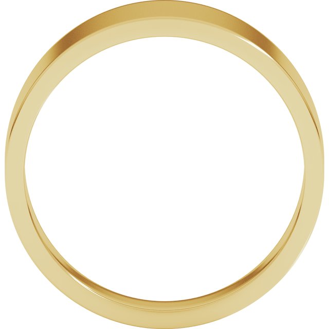 10K Yellow Or White Gold Standard Fit Flat Tapered Band