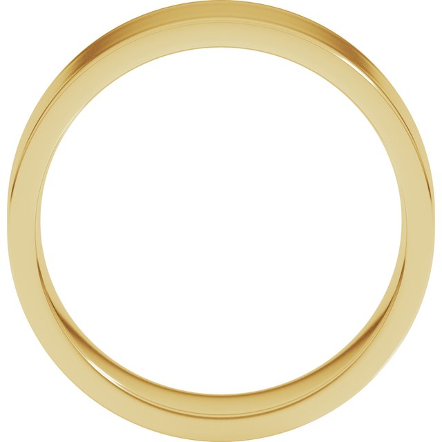 18K Yellow Or White Or Rose Gold Lightweight Flat Comfort Fit Light Band