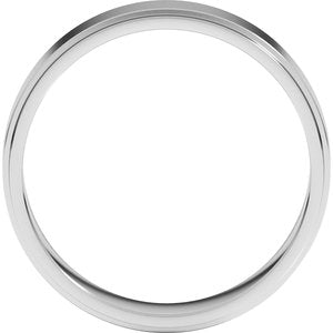 Continuum Sterling Silver Stepped-Edge Flat Band