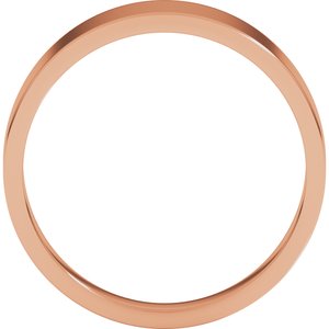 14K Rose Gold 6 Mm Flat Tapered Band Size 8