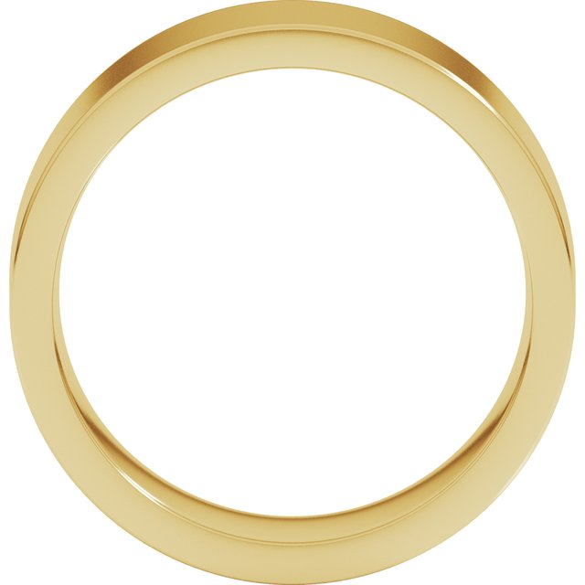 18K Yellow Or White Or Rose Gold Standard Weight Flat Comfort Fit Band