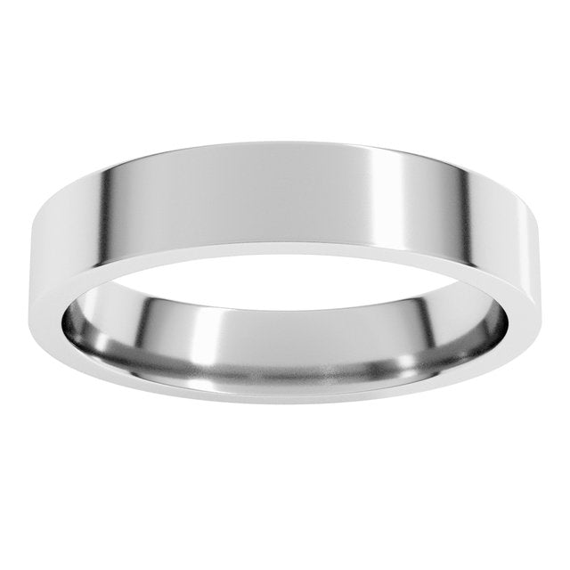 14K Rose Gold Or Sterling Silver Or Platinum Lightweight Flat Comfort Fit Light Band