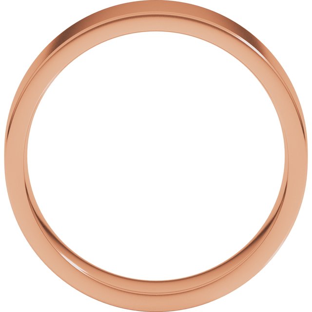 18K Yellow Or White Or Rose Gold Lightweight Flat Comfort Fit Light Band