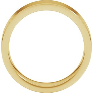 14K Yellow Gold 6 Mm Flat Comfort Fit Band Size 15.5