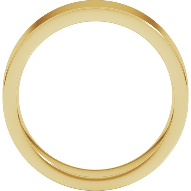 18K Yellow Or White Or Rose Gold Standard Weight Flat Comfort Fit Band