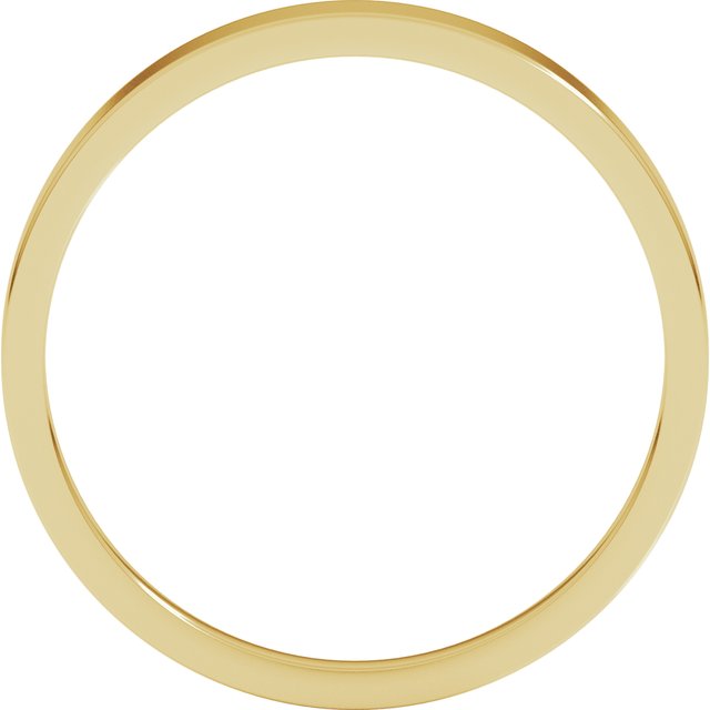 14K Yellow Or White Or Rose Gold Or Sterling Silver Or Platinum Standard Fit Flat Tapered Band