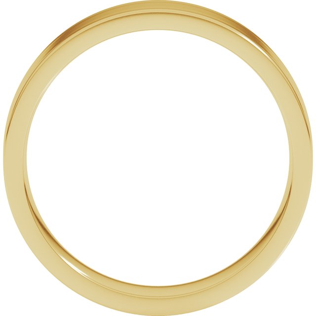 18K Yellow Or White Or Rose Gold Lightweight Flat Comfort Fit Light Band