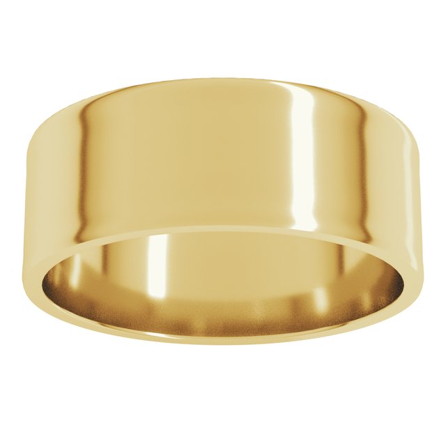 14K Yellow Gold Flat Ultra-Lightweight Band