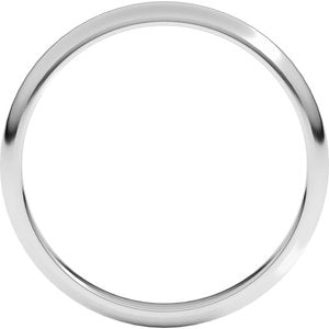 14K Yellow Gold Or Sterling Silver 2.5 Mm Standard Weight Half Round Band