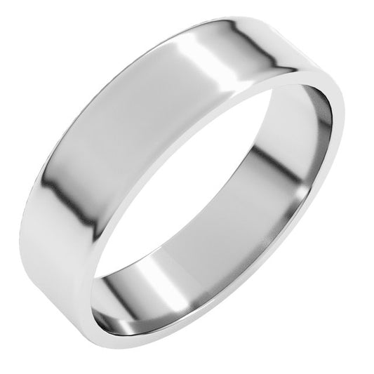 14K Yellow Or White Or Rose Gold Or Sterling Silver Standard Ultra-Lightweight Flat Ultra-Lightweight Band, Size 7