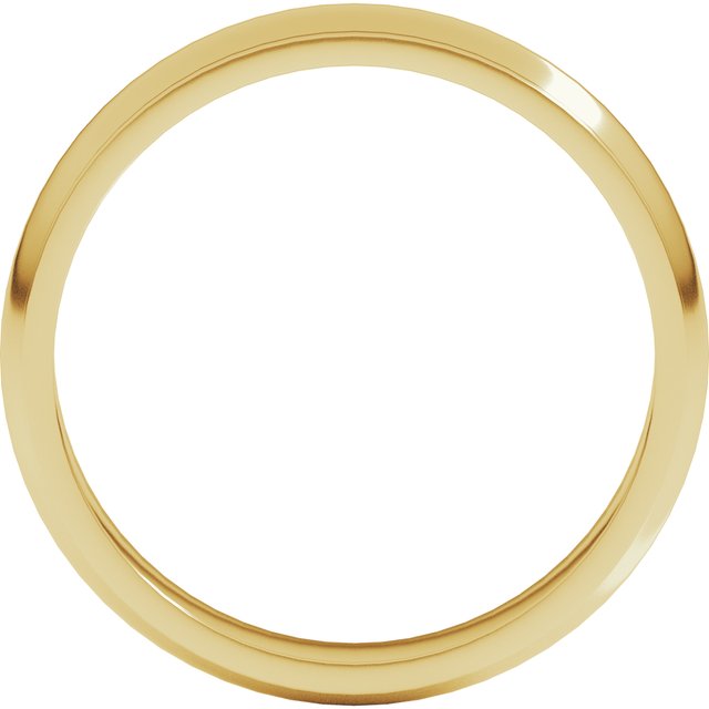 18K Yellow Gold Standard Stepped-Edge Half Round Band