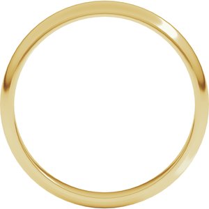18K Yellow Gold 3 Mm  Half Round Band Size 3.5