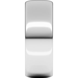 14K Yellow Or White Or Rose Gold Or Stering Silver Or Platinum Lightweight Half Round Band