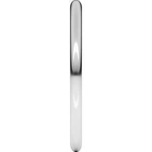 14K Yellow Or White Or Rose Gold Or Stering Silver Or Platinum Lightweight Half Round Band