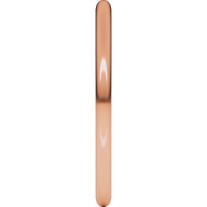 10K Yellow Or White Or Rose Gold Lightweight Half Round Band