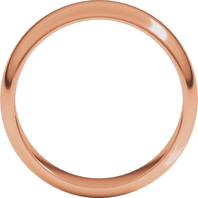 10K Yellow Or White Or Rose Gold Standard Half Round Band
