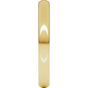 10K Yellow Or White Or Rose Gold Lightweight Half Round Band