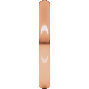 10K Yellow Or White Or Rose Gold Lightweight Half Round Band