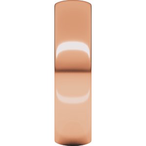 18K Yellow Or White Or Rose Gold Lightweight Half Round Band