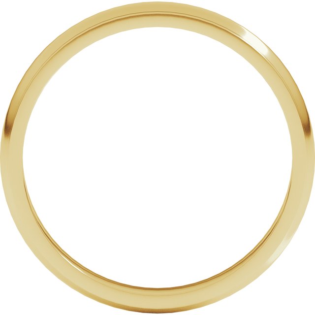 10K Yellow Or White Gold Standard Stepped-Edge Half Round Band