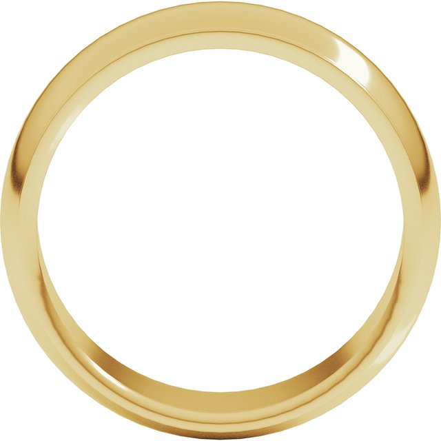 10K Yellow Or White Gold Standard Stepped-Edge Half Round Band