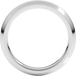 14K White Gold 3 Mm Half Round Comfort Fit Band Size 6