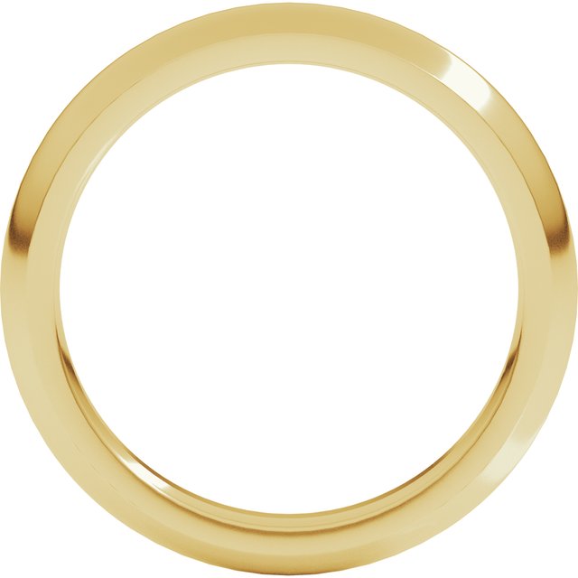 18K Yellow Or White Or Rose Gold Standard Weight Comfort Fit Half Round Band