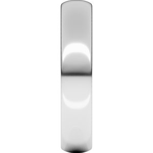 14K White Gold Or Stering Silver Lightweight Half Round Band