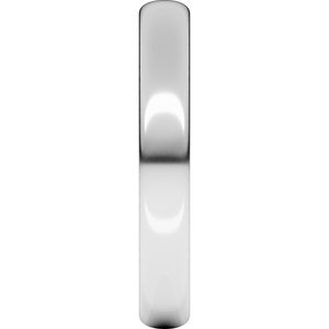 18K Yellow Or White Or Rose Gold Ultra-Lightweight Half Round Band