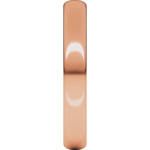 18K Yellow Or White Or Rose Gold Ultra-Lightweight Half Round Band