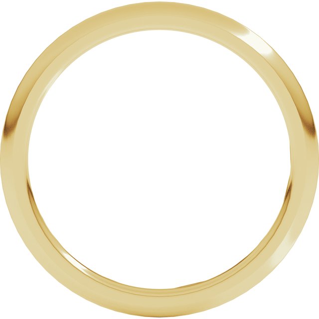 18K Yellow Or White Or Rose Gold Standard Weight Comfort Fit Half Round Band