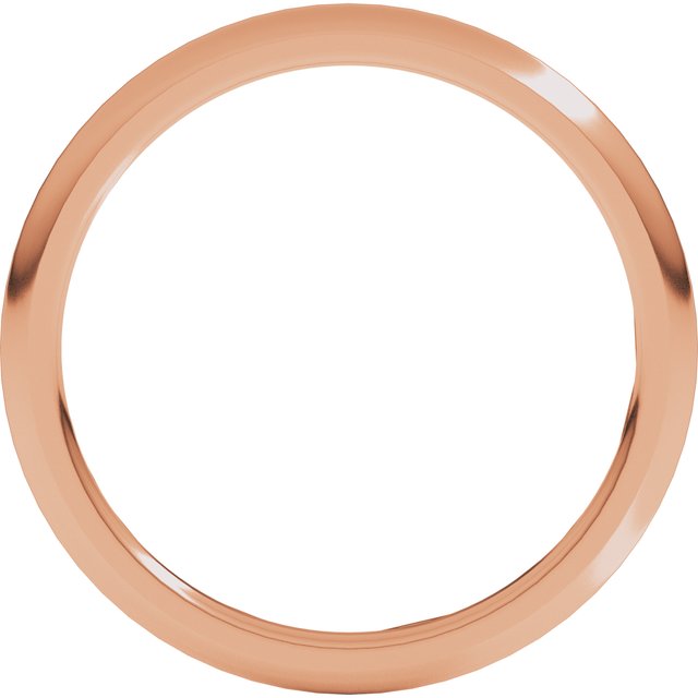 14K Yellow Or White Or Rose Gold Standard Weight Comfort Fit Half Round Band