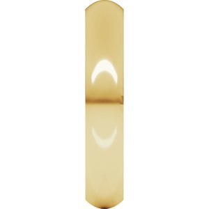 18K Yellow Or White Or Rose Gold Comfort-Fit Half Round Band