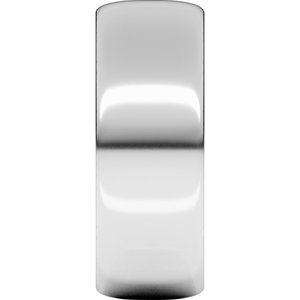 18K Yellow Or White Or Rose Gold Ultra-Lightweight Half Round Band