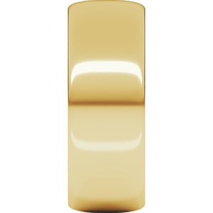 18K Yellow Or White Or Rose Gold Ultra-Lightweight Half Round Band