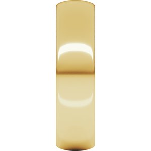 18K Yellow Or White Or Rose Gold Ultra-Lightweight Half Round Band