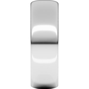 18K Yellow Or White Or Rose Gold Ultra-Lightweight Half Round Band