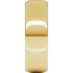 18K Yellow Or White Or Rose Gold Ultra-Lightweight Half Round Band