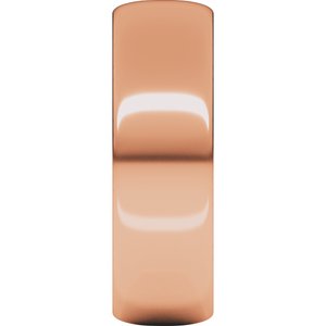 18K Yellow Or White Or Rose Gold Ultra-Lightweight Half Round Band