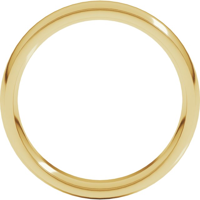 18K Yellow Or White Gold Standard Stepped-Edge Comfort-Fit Half Round Band