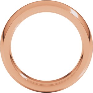10K Rose Gold 6 Mm Comfort-Fit Heavyweight Half Round Comfort Fit Heavy Band Size 8.5