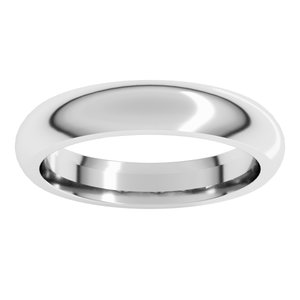 14K Yellow Or White Or Rose Gold Or Stering Silver Comfort-Fit Half Round Band